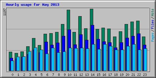 Hourly usage for May 2013