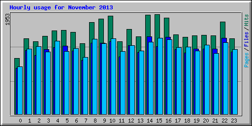 Hourly usage for November 2013