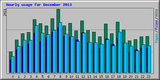 Hourly usage for December 2013