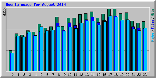 Hourly usage for August 2014