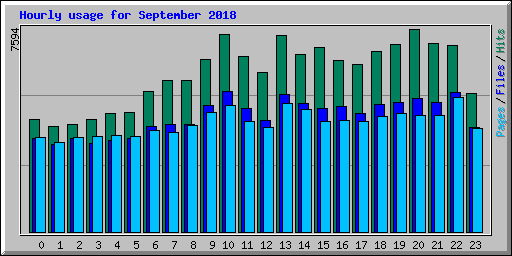 Hourly usage for September 2018