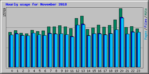 Hourly usage for November 2018