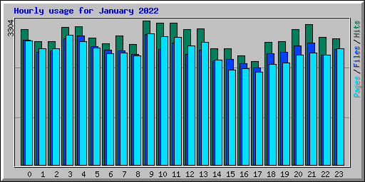 Hourly usage for January 2022