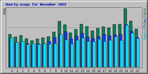 Hourly usage for November 2022